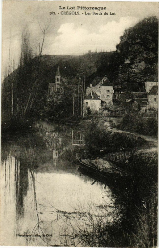 Carte postale ancienne Le Lot Pittoresque - Cregois - Les Bords du Lot