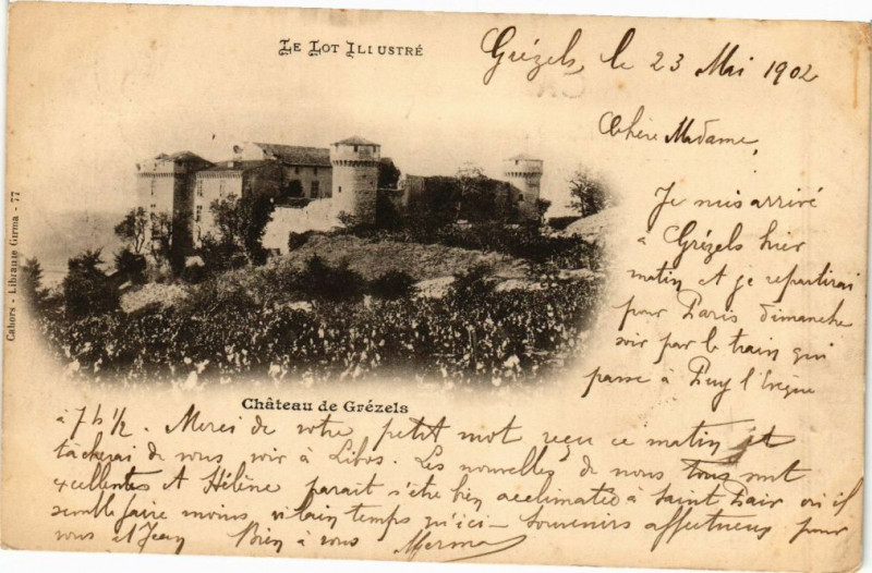 Carte postale ancienne Le Lot Illustre - Chateau de Grezels à Grézels