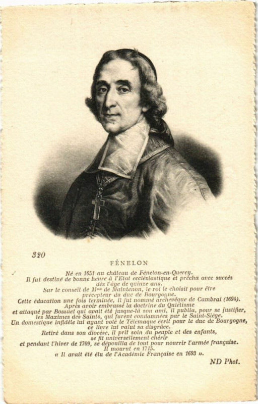 Carte postale ancienne Fenelon - Ne en 1651 au cheteau de Fenelon-en-Quercy