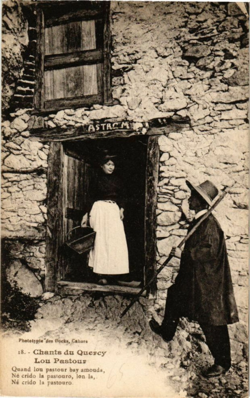 Carte postale ancienne Chants du Quercy - Lou Pastour