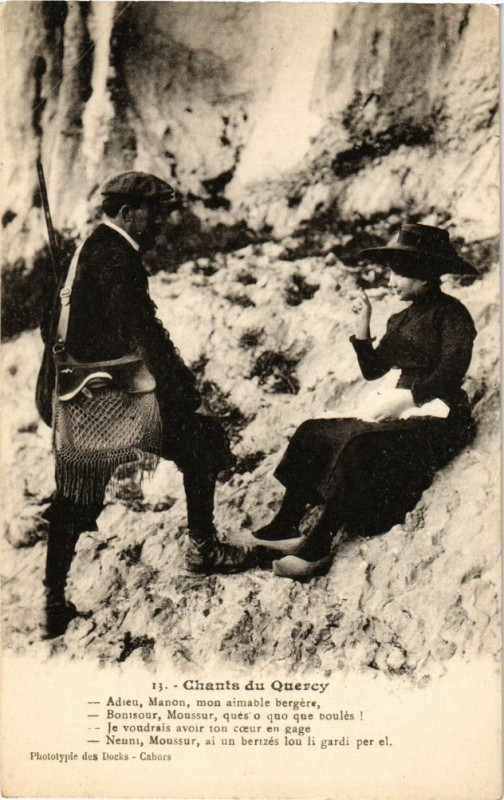 Carte postale ancienne Chants du Quercy