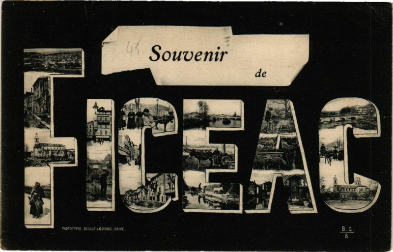 Carte postale ancienne Souvenir de Figeac à Figeac