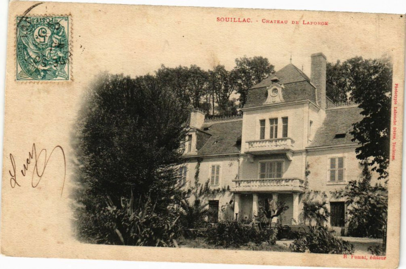 Carte postale ancienne Souillac - Chateau de Laporge à Souillac