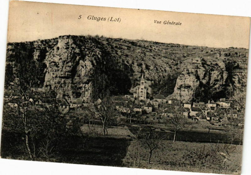Carte postale ancienne Gluges - Vue générale