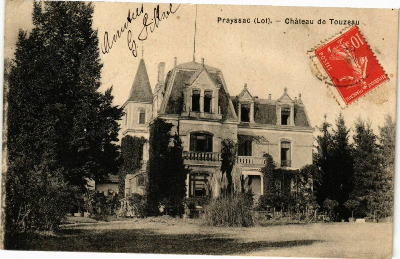 Carte postale ancienne Prayssac - Chateau de Touzeau à Prayssac