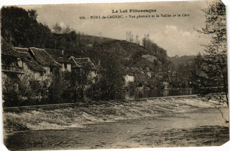Carte postale ancienne Le Lot Pittoresque - Port-de-Cagnac-Vue générale et la Vallée