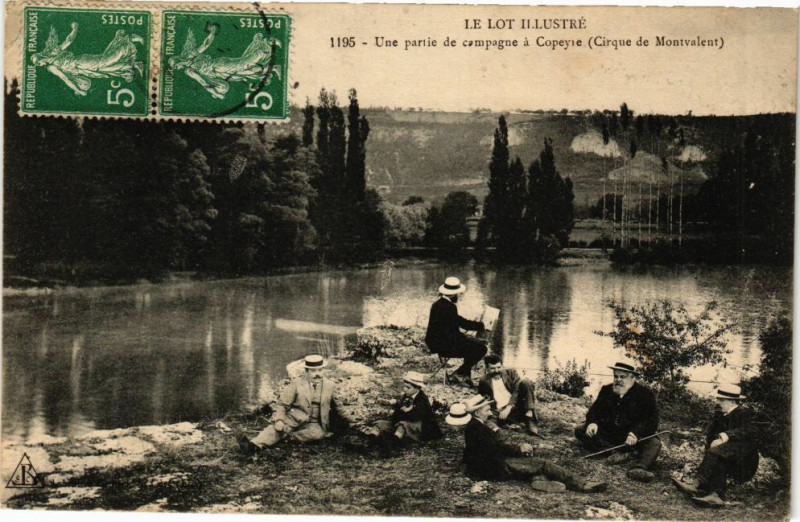 Carte postale ancienne Une partie de campagne a Copeyre