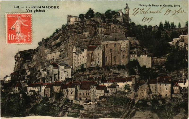 Carte postale ancienne Rocamadour-Vue générale à Rocamadour