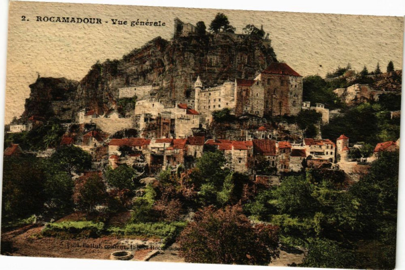 Carte postale ancienne Rocamadour-Vue générale à Rocamadour
