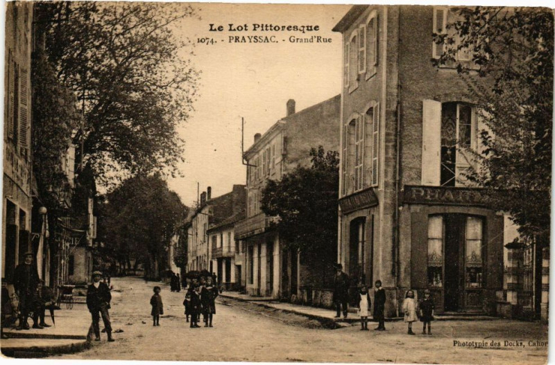 Carte postale ancienne Prayssac-Grand'Rue à Prayssac
