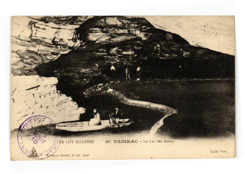 Carte postale ancienne Padirac-Le Lac des Gours à Padirac