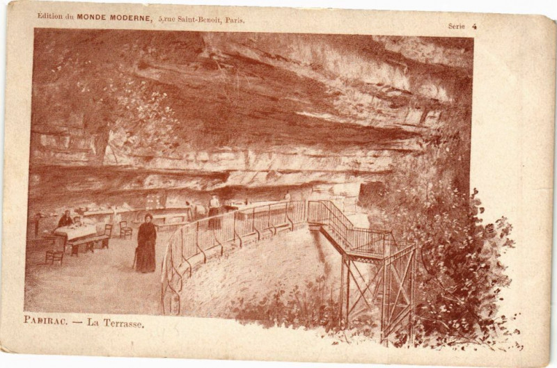 Carte postale ancienne Padirac-La Terrasse à Padirac