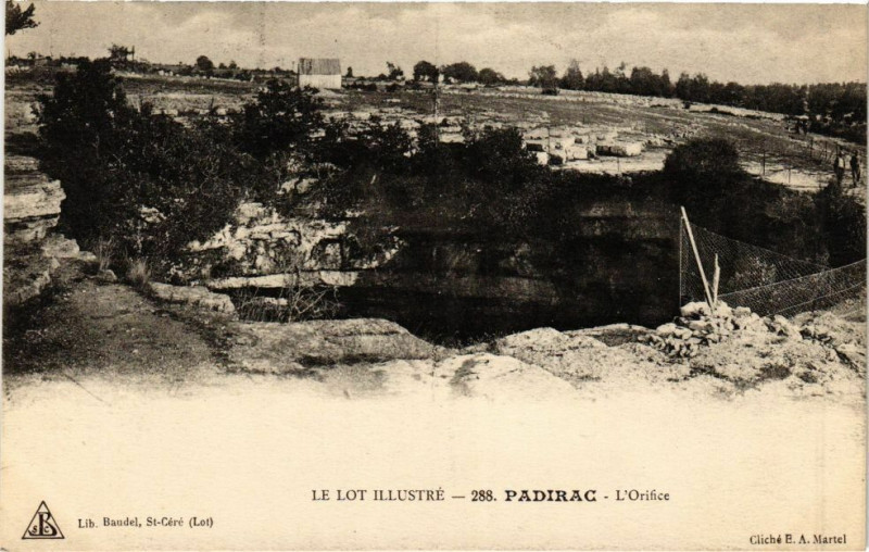 Carte postale ancienne Padirac-L'Orifice à Padirac