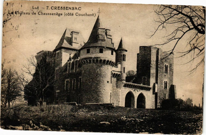 Carte postale ancienne Cressensac-Le Chateau de Chaussenege