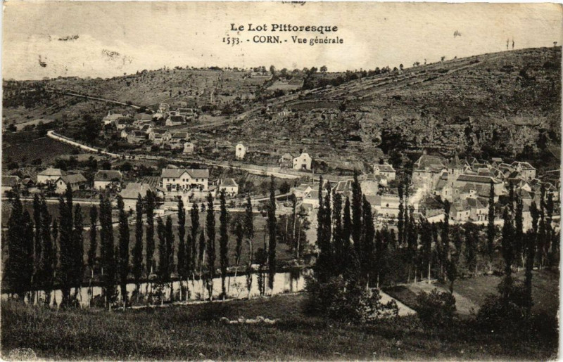 Carte postale ancienne Corn-Vue générale à Corn