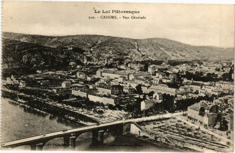 Carte postale ancienne Cahors-Vue générale à Cahors