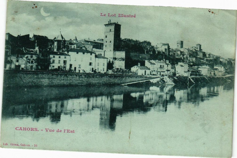 Carte postale ancienne Cahors-Vue de l'Est à Cahors