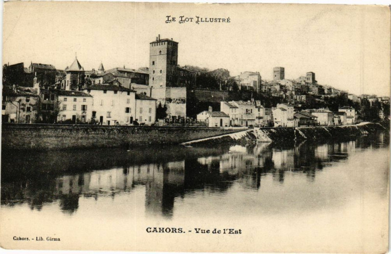 Carte postale ancienne Cahors-Vue de l'Est à Cahors