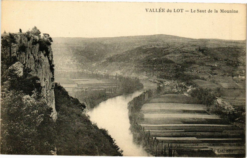 Carte postale ancienne Vallée du Lot - Le Sant de la Mounine