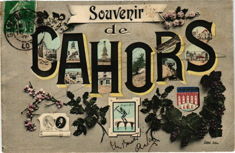 Carte postale ancienne Souvenir de Cahors à Cahors