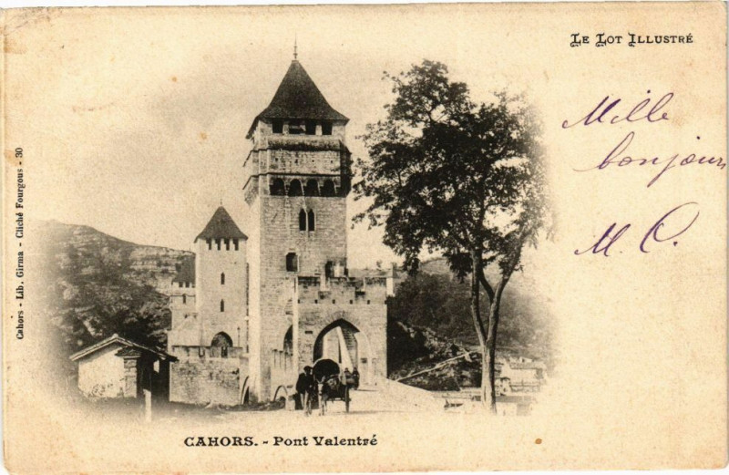 Carte postale ancienne Le Lot Illustre - Cahors - Pont Valentre à Cahors