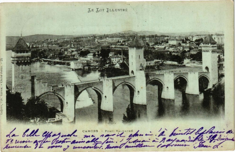 Carte postale ancienne Le Lot Illustre - Cahors - Pont Valentre à Cahors