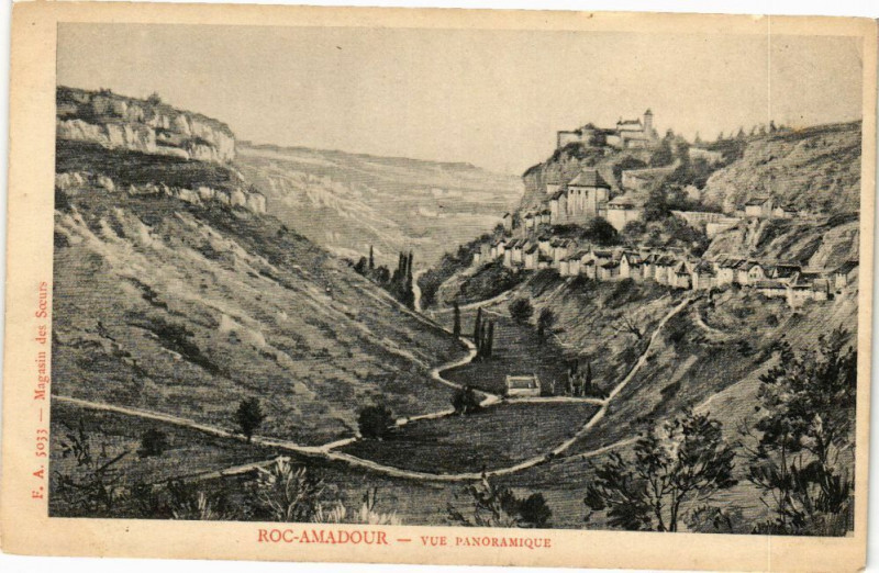 Carte postale ancienne Rocamadour - Vue Panoramique à Rocamadour