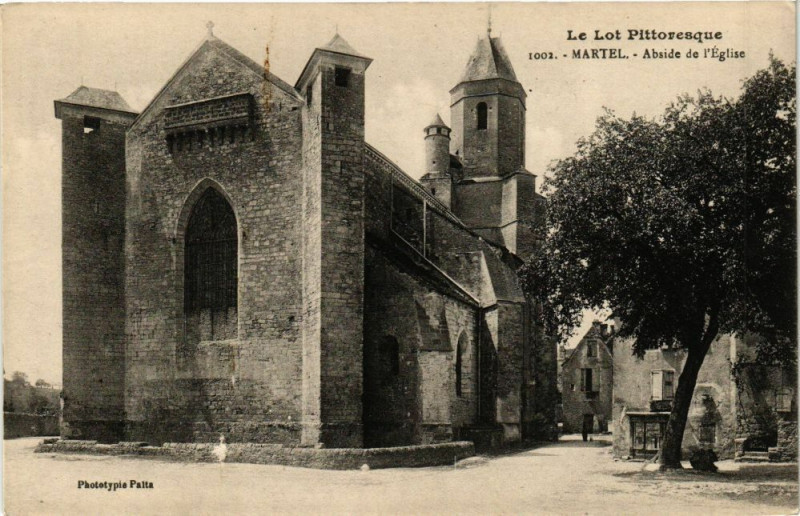 Carte postale ancienne Le Lot Pittoresque - Martel - Abside de l'Eglise à Martel