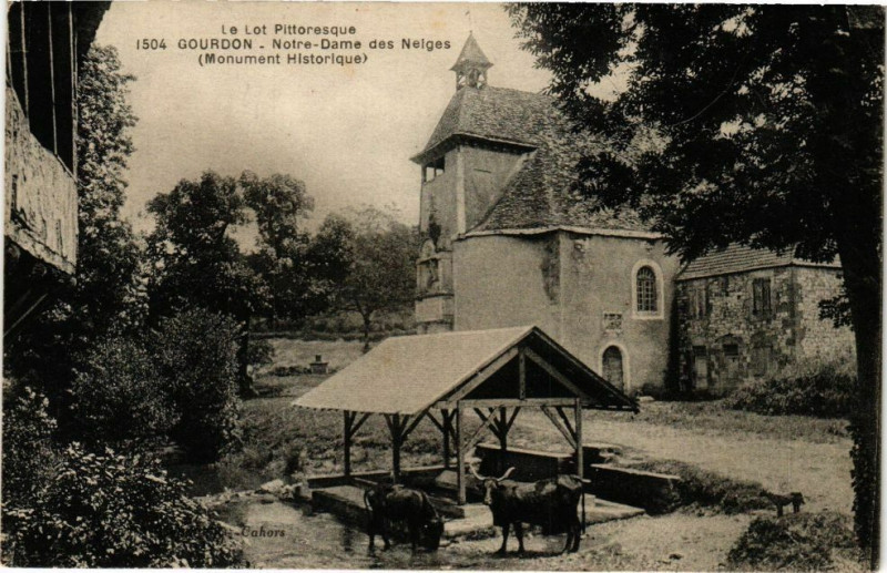 Carte postale ancienne Le Lot Pitt... - Gourdon - N.-D. des Neiges (Monument Hist.) à Gourdon