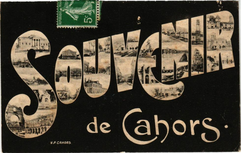 Carte postale ancienne Souvenir de Cahors à Cahors