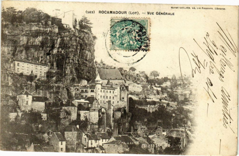 Carte postale ancienne Rocamadour - Vue générale à Rocamadour