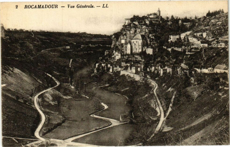 Carte postale ancienne Rocamadour - Vue générale à Rocamadour