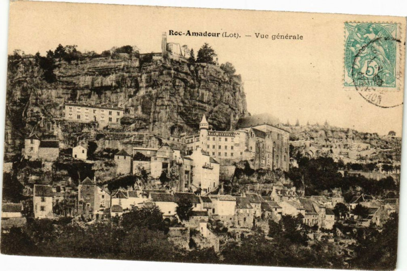 Carte postale ancienne Rocamadour - Vue générale à Rocamadour
