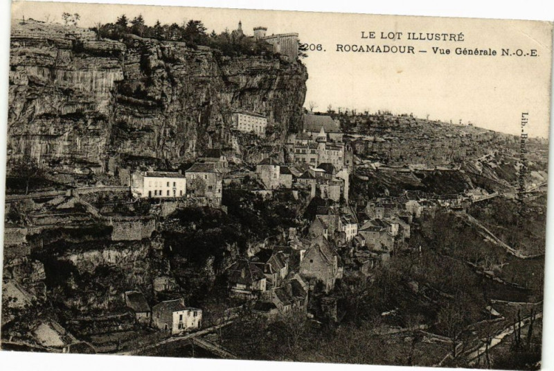 Carte postale ancienne Le Lot Illustre - Rocamadour - Vue générale N.-O.-E. à Rocamadour