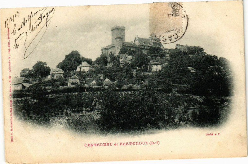 Carte postale ancienne Castelnau de Bretenoux - à Bretenoux