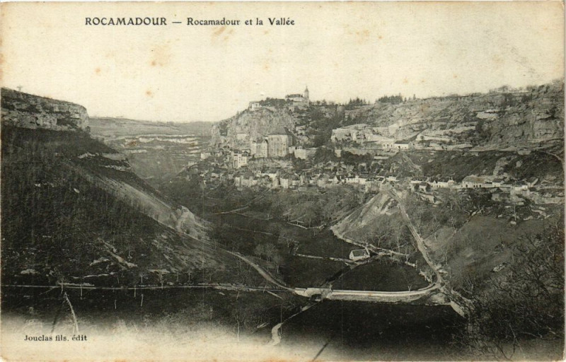 Carte postale ancienne Rocamadour - Rocamadour et la Vallée à Rocamadour