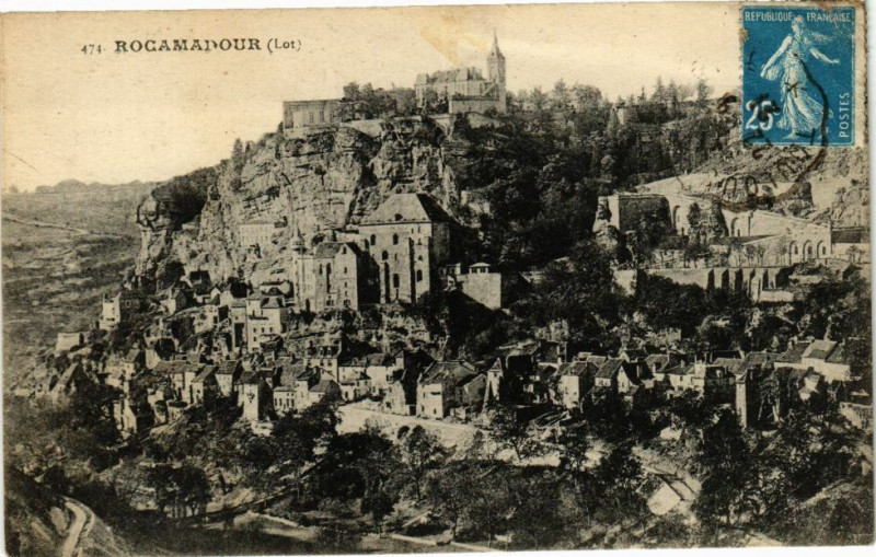 Carte postale ancienne Rocamadour - à Rocamadour