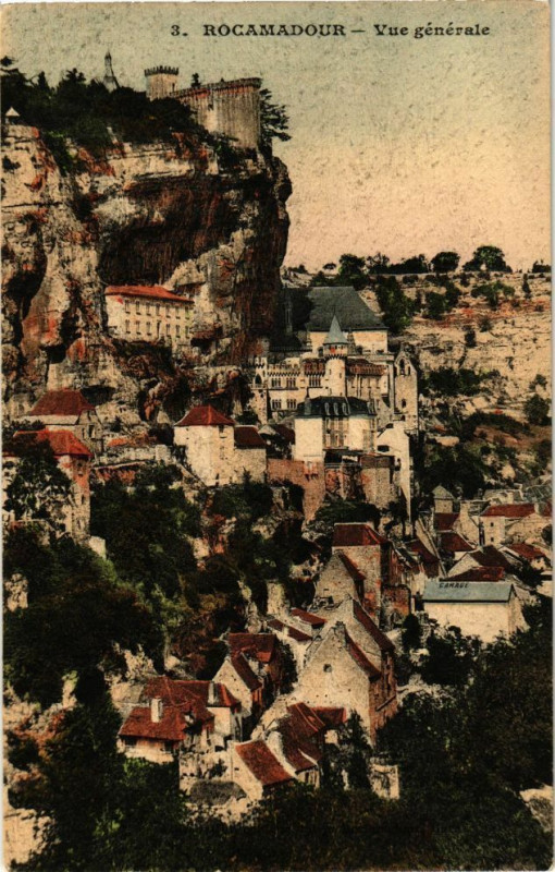 Carte postale ancienne Rocamadour-Vue générale à Rocamadour
