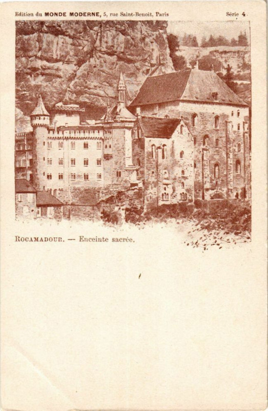 Carte postale ancienne Rocamadour-Enceinte sacrée à Rocamadour