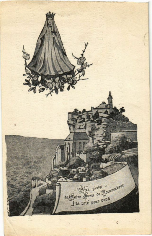 Carte postale ancienne N.-D. de Rocamadour à Rocamadour