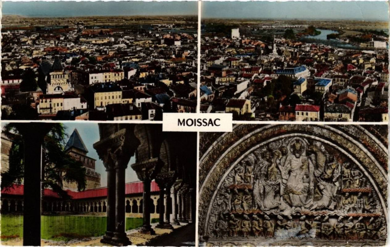 Carte postale ancienne Moissac Vue générale, le Cloitre à Moissac