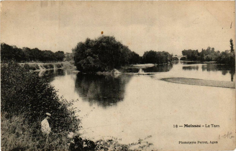 Carte postale ancienne Moissac Le Tarn à Moissac