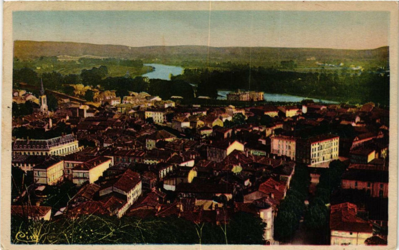 Carte postale ancienne Moissac Vue générale à Moissac