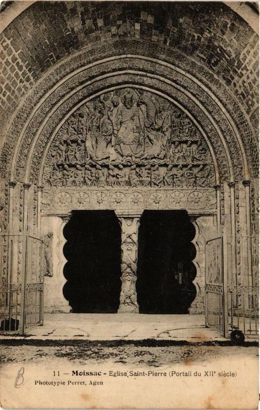 Carte postale ancienne Moissac Eglise Saint-Pierre à Moissac