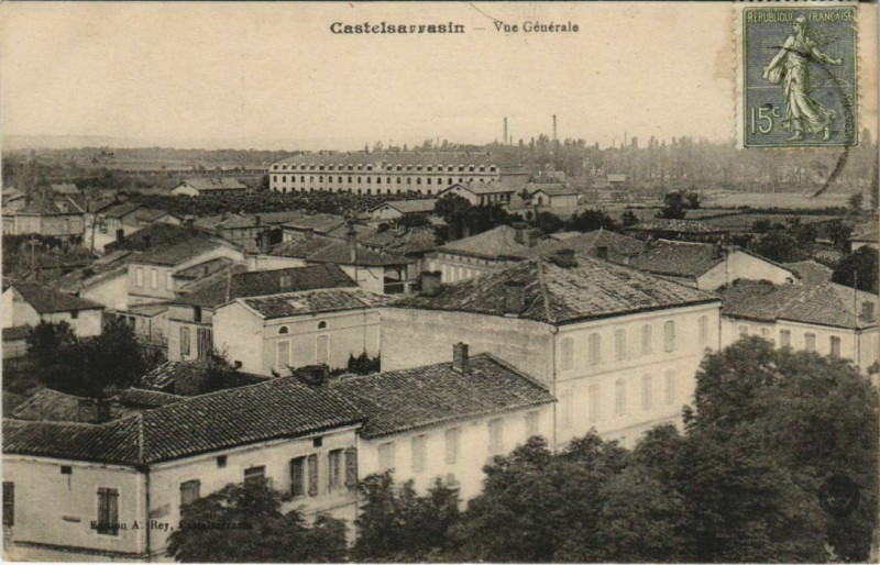 Carte postale ancienne Castelsarrasin vue generale France à Castelsarrasin