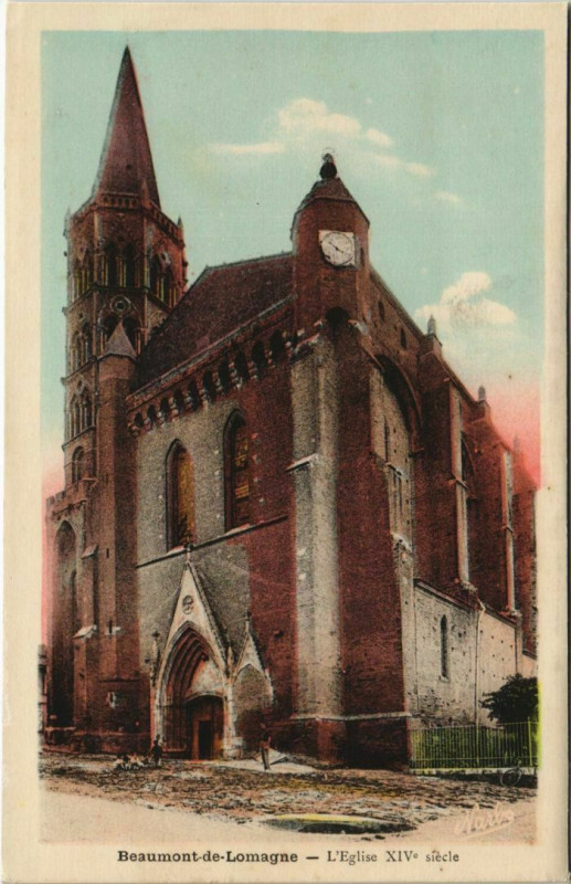 Carte postale ancienne Beaumont de Lomagne Eglise Xve siecle France à Beaumont-de-Lomagne