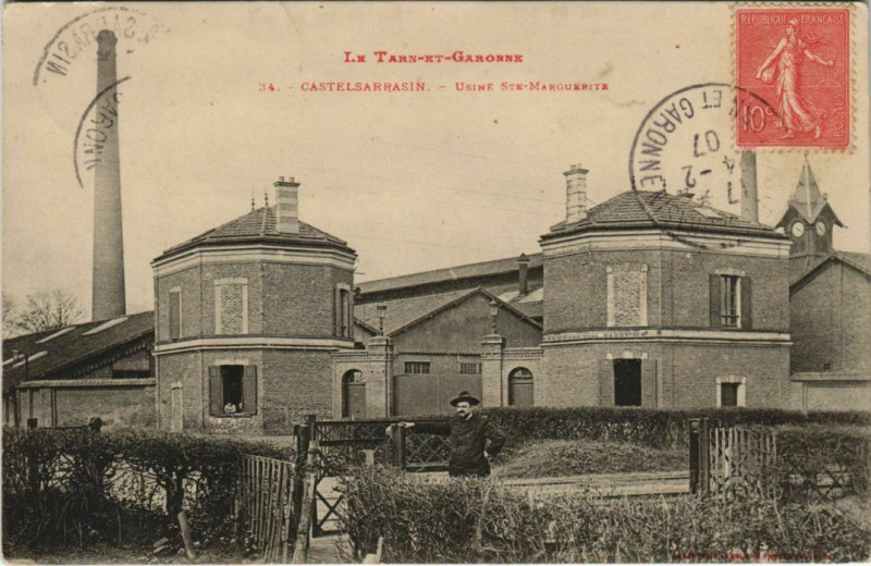 Carte postale ancienne Castelsarrasin Usine Sainte-Marguerite France à Castelsarrasin