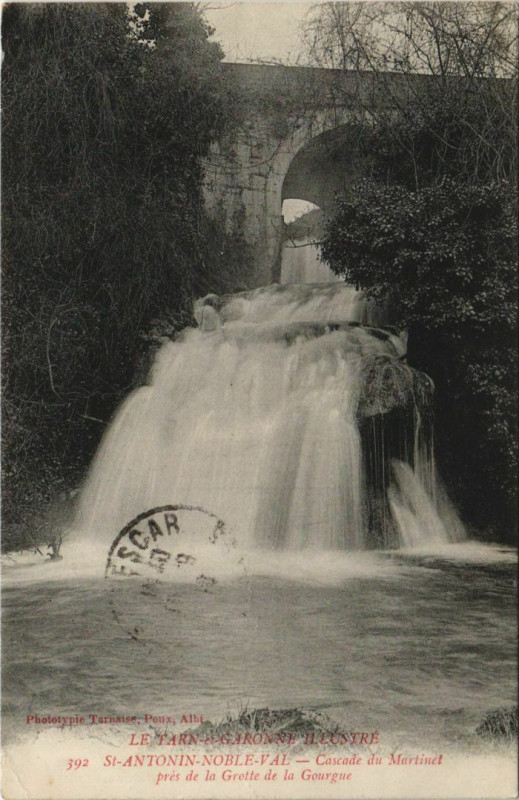 Carte postale ancienne Moissac Cascade du Marinet France à Moissac