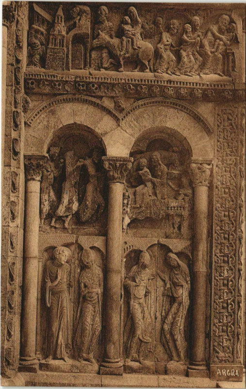 Carte postale ancienne Moissac Eglise abbatiale France à Moissac