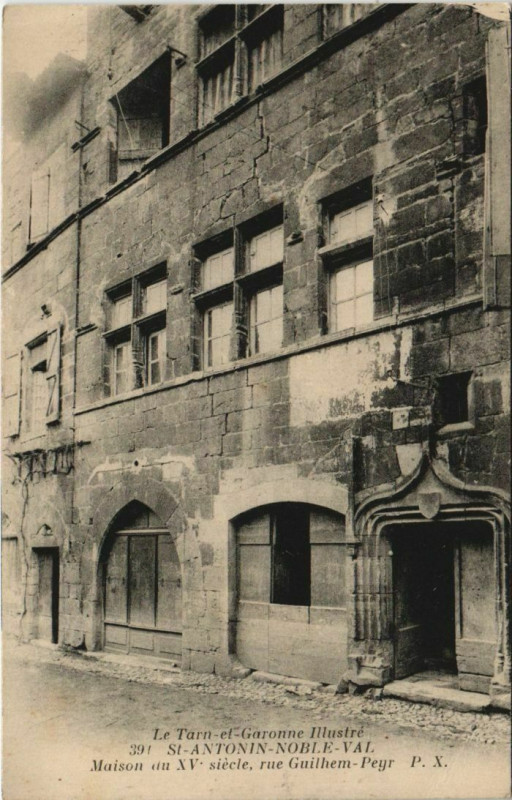 Carte postale ancienne Moissac Rue Guilhem Peyr France à Moissac